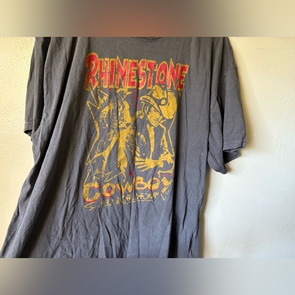 Charcoal Rhinestone Cowboy Graphic Tee - Picture 2 of 4